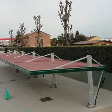 Tettoia parking con pannello coibentato