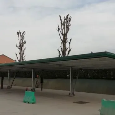 Tettoia parking con pannello coibentato