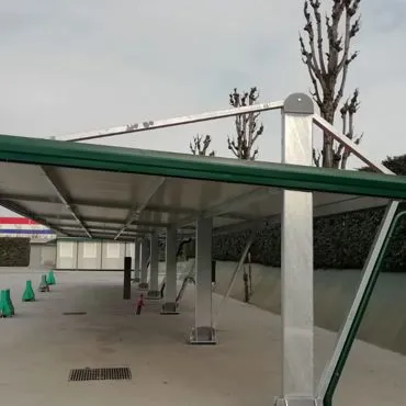 Tettoia parking con pannello coibentato
