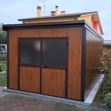 Casette da giardino coibentate effetto legno